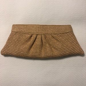 Lauren Merkin Tan Rattan Clutch